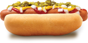 isolated hot dog